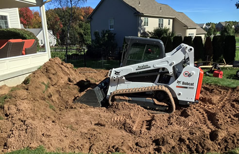 Bobcat and excavator work by Avalon Landscape Design